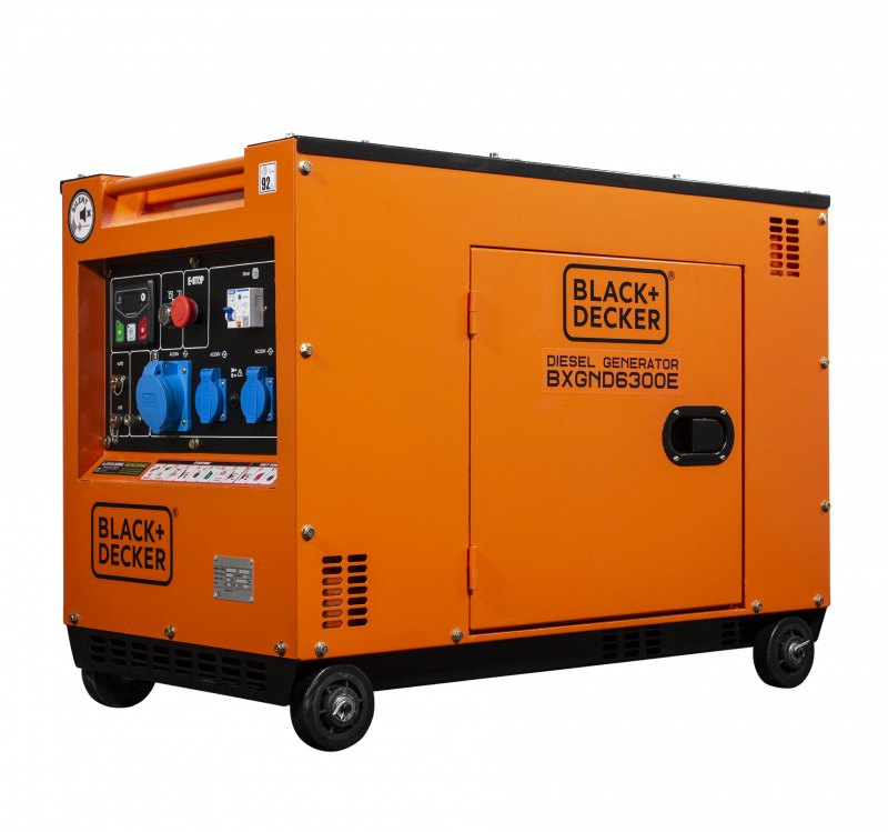 Generator diesel Black + Decker BXGND6300E de 6300 wați, 230 V